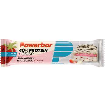 PowerBar - 40% Protein + Crisp Bar - Strawberry White Choc 40g